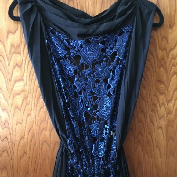 Vionnet dress metallic blue lace silk 8 - Picture 5 of 8